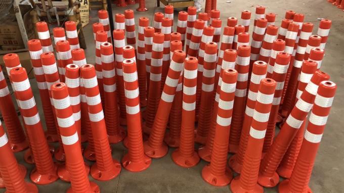 75 सेमी बाहरी सड़क सुरक्षा चेतावनी टिकाऊ पु प्लास्टिक यातायात चेतावनी पोस्ट 11