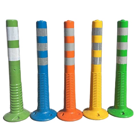 75 सेमी बाहरी सड़क सुरक्षा चेतावनी टिकाऊ पु प्लास्टिक यातायात चेतावनी पोस्ट 13