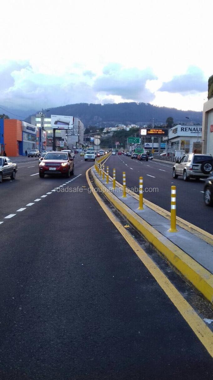 75 सेमी बाहरी सड़क सुरक्षा चेतावनी टिकाऊ पु प्लास्टिक यातायात चेतावनी पोस्ट 18