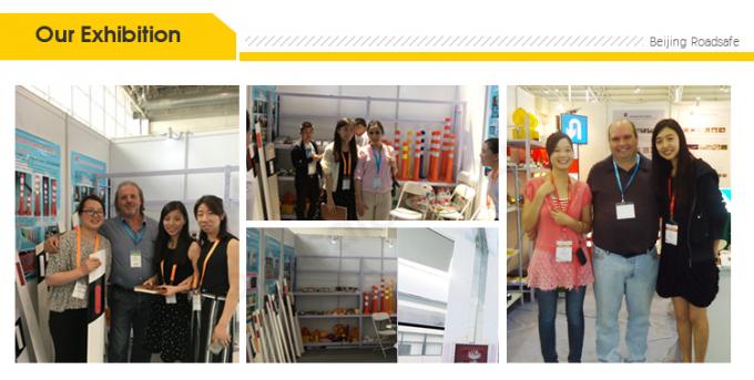 75 सेमी बाहरी सड़क सुरक्षा चेतावनी टिकाऊ पु प्लास्टिक यातायात चेतावनी पोस्ट 25